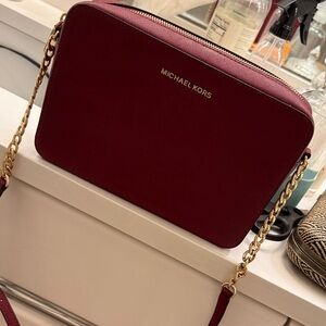Michael Kors Burgundy Crossbody Bag- never worn